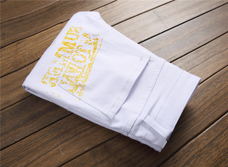 Jeans Slim Graffiti Print Plus Size Trousers Men What Else You Got?