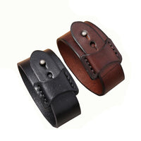 Punk Braided Leather Bracelet – Adjustable Unisex Couple Wristband for Men & Women