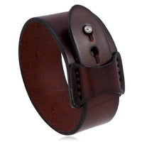 Punk Braided Leather Bracelet – Adjustable Unisex Couple Wristband for Men & Women