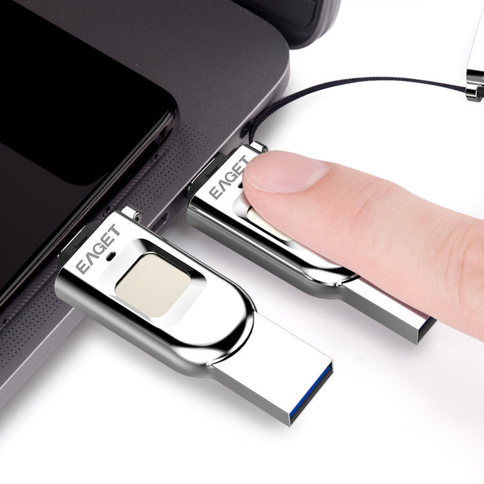 Fingerprint Encrypted USB Flash Drive – Dual Phone & Computer Storage