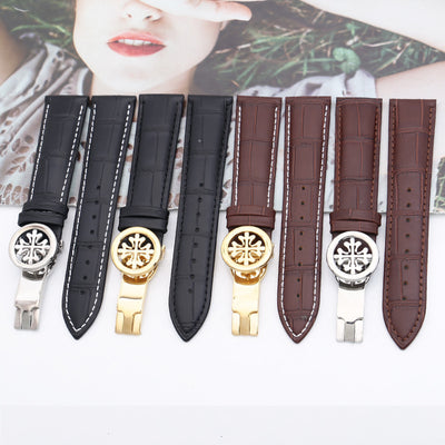 Genuine Leather Watch Strap – Classic Dress Watch Band (19-22mm)