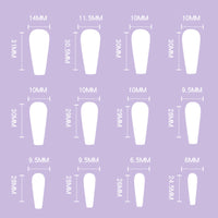 Press-On Nails 24pc Set – Detachable False Nails with Glue, Natural Look