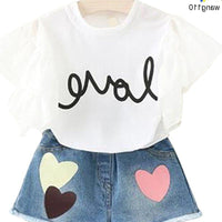 Summer Joy: Trendy 'Hole'-some T-Shirt & Pants Set for Girls (Ages 8-14)