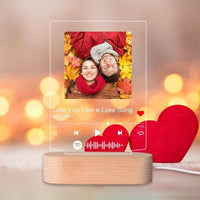 Personalized Christian Photo Music Album Cover Night Light - Engraved Name & Song Frame