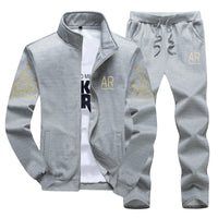 Elegant Two-Piece Casual Cardigan Sweater Suit for Men - Comfortable & Stylish