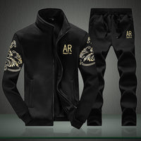 Elegant Two-Piece Casual Cardigan Sweater Suit for Men - Comfortable & Stylish