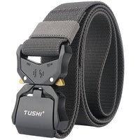 Tactical Web Belt with Heavy Duty Buckle - Adjustable Nylon Canvas Belt