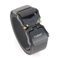 Tactical Web Belt with Heavy Duty Buckle - Adjustable Nylon Canvas Belt