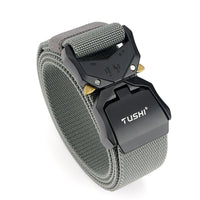 Tactical Web Belt with Heavy Duty Buckle - Adjustable Nylon Canvas Belt