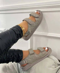 Quilted Platform Sandals with Cushioned Ankle Strap - 5 Trendy Colors | Walk in Comfort & Style