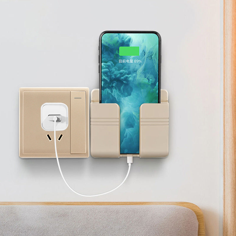 Punch‑Free Phone Charging Storage Rack – Wall‑Mounted Sticky Storage Box What Else You Got?