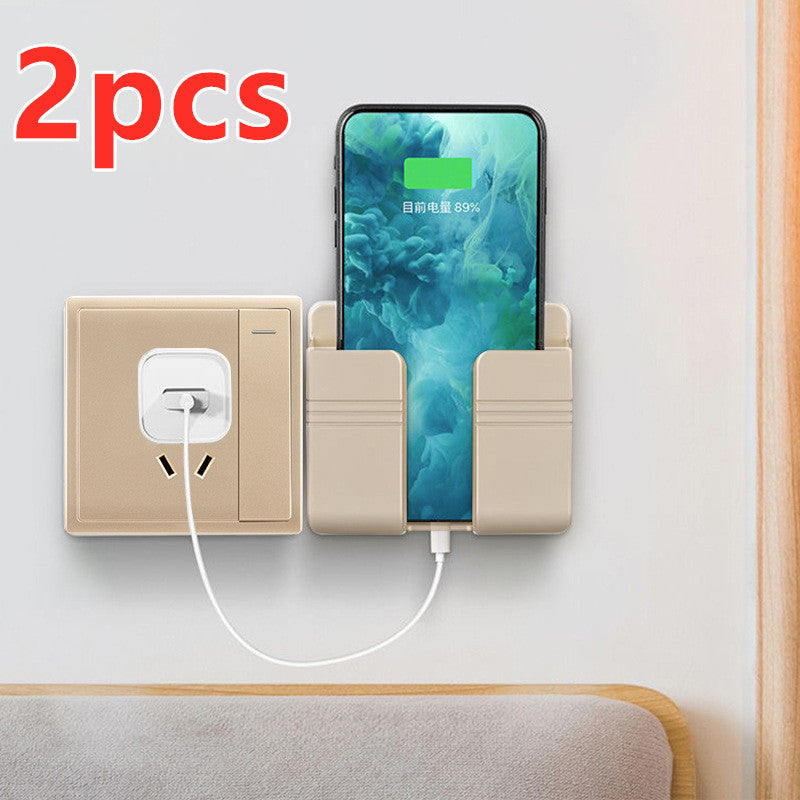 Punch‑Free Phone Charging Storage Rack – Wall‑Mounted Sticky Storage Box What Else You Got?