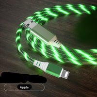Luminous Faith Charging Cable - 1m USB Streamer for All Devices (Blue/Red/Green)