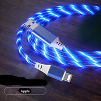 Luminous Faith Charging Cable - 1m USB Streamer for All Devices (Blue/Red/Green)
