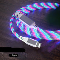 Luminous Faith Charging Cable - 1m USB Streamer for All Devices (Blue/Red/Green)