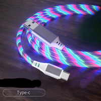 Luminous Faith Charging Cable - 1m USB Streamer for All Devices (Blue/Red/Green)