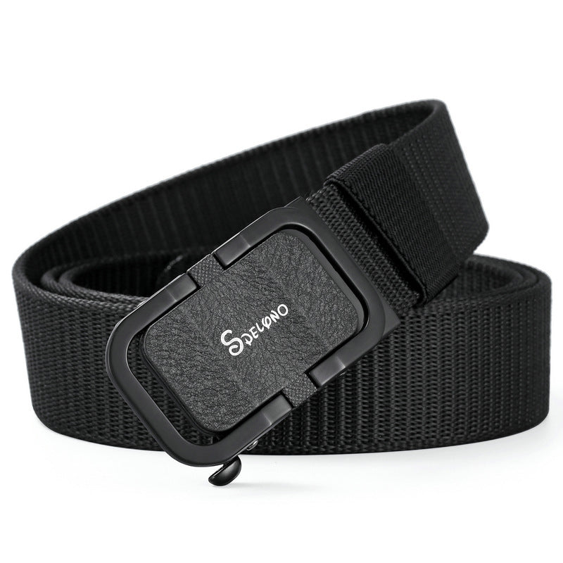 Automatic Buckle Nylon Canvas Belt for Men - Outdoor Casual Web Belt