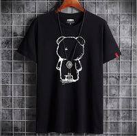 Men's Loose Fit Bear Anime Graphic T-Shirt – Comfortable Streetwear Tee