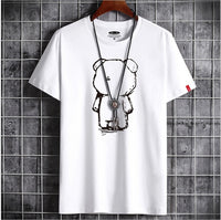 Men's Loose Fit Bear Anime Graphic T-Shirt – Comfortable Streetwear Tee