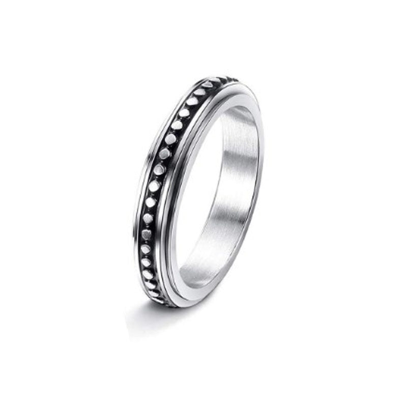 Stainless Steel Spinner Ring – Rotatable Moon & Stars Fidget Ring for Stress Relief (Unisex Vintage Design) What Else You Got?
