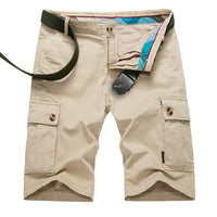 Men's Outdoor Cargo Shorts – Big Pockets, Knee-Length Cotton Beach Shorts for Adventure
