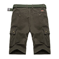 Men's Outdoor Cargo Shorts – Big Pockets, Knee-Length Cotton Beach Shorts for Adventure