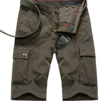 Men's Outdoor Cargo Shorts – Big Pockets, Knee-Length Cotton Beach Shorts for Adventure