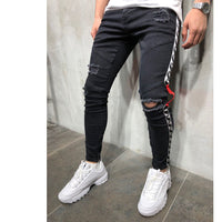Men's Stretch Pencil Jeans - Low Rise, Retro Fit with Full Zipper - Comfortable & Trendy Casual Wear