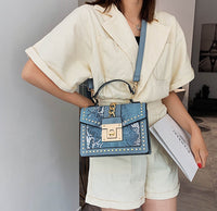 Alligator-Print PU Mini Shoulder Bag – Women’s Crossbody Purse with Chain Strap