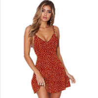 Summer Grace Polka Dot Sundress – Feminine & Flirty with V-Neck & Sleeveless Design