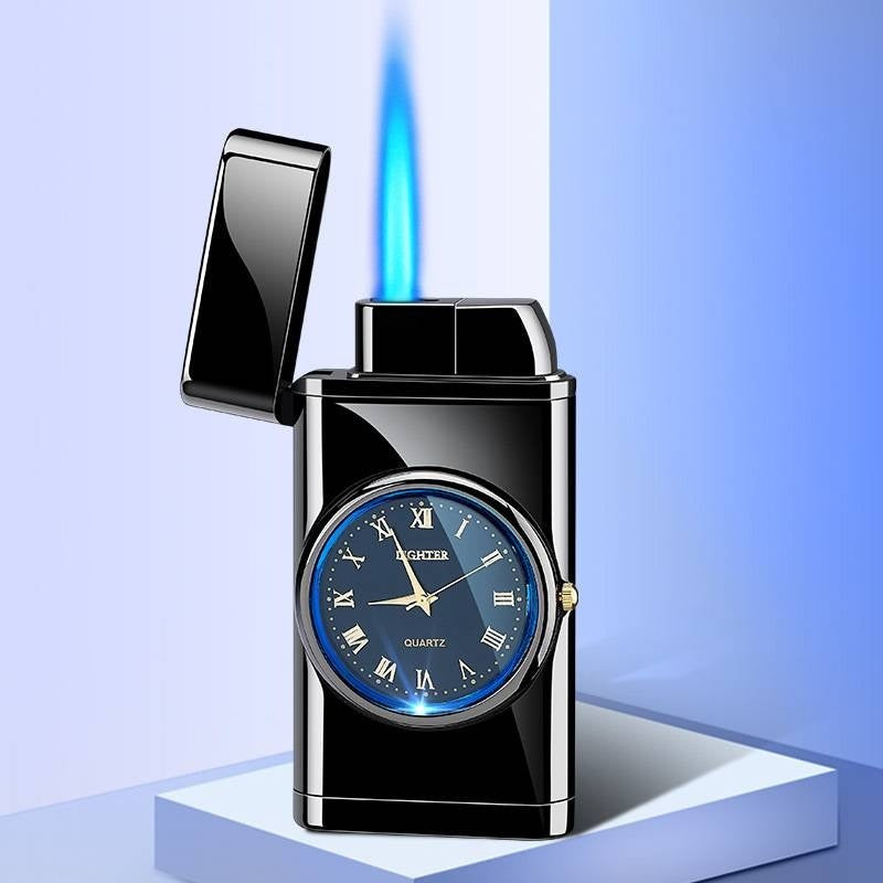 2‑in‑1 Watch Lighter – Real Dial Wristwatch with Windproof Blue Flame Torch (Refillable Butane What Else You Got?