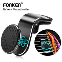 Magnetic Car Phone Holder – 360° Rotating Air Vent Mount for iPhone & Android
