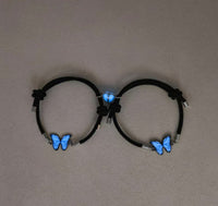 Glow-in-the-Dark Blue Butterfly Jewelry Set – Necklace & Earrings