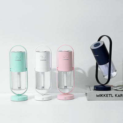 Mini USB Desktop Humidifier - Portable Cool Mist Diffuser with LED Night Light