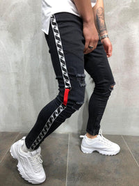 Men's Stretch Pencil Jeans - Low Rise, Retro Fit with Full Zipper - Comfortable & Trendy Casual Wear