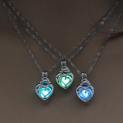Glow-in-the-Dark Mother & Child DIY Necklace - Hollow-Out Craft Kit for Bonding & Faith