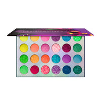 UV Glow Eyeshadow Palette – 24 Neon Colors for Blacklight Parties & Festivals