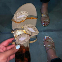 Sexy lips Rhinestone sandals