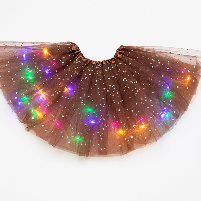 Magical & Luminous  LED Princess Halloween Tutu Skirt Sequins Shiny Skirt What Else You Got?
