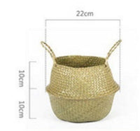 Boho Seagrass Belly Basket – Handwoven Organizer for Plants, Laundry & Toys | Natural Storage Basket