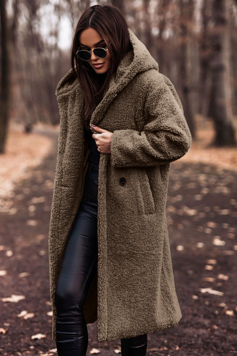 Autumn Winter Fashion Elegant Long Coat Woman Plush Warm Faux Fleece Coat Women Teddy Jacket Female Teddy Coat Outwear Ladies What Else You Got?