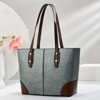 Large PU Leather Tote Bag – Minimalist Shoulder Handbag for Women & Men
