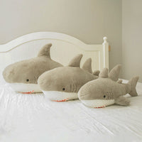 Sleeping Shark Plush Pillow – Adorable Stuffed Animal Cushion in 3 Sizes & 2 Colors | Soft Cuddle Companion
