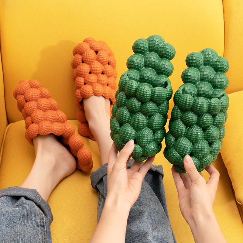 New Summer Fashion Massage Mesh  Bubble  Bathroom Slides Home Indoor Anti-Skid Shoes What Else You Got?