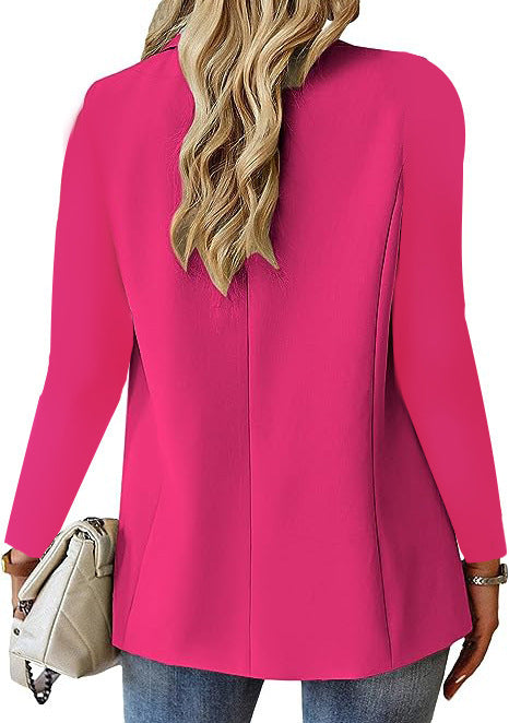 Ins Lapel Button Jacket Fashion Commuter Casual Suit Jacket Women's Long-sleeved Tops Outwear Clothing What Else You Got?