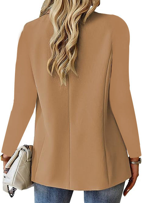 Ins Lapel Button Jacket Fashion Commuter Casual Suit Jacket Women's Long-sleeved Tops Outwear Clothing What Else You Got?