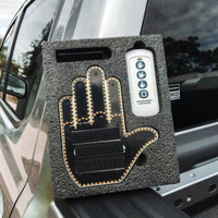 Holy Road Rage Helper! Funny LED Car Finger Sign with Remote - Spread Love or Laughter on the Road! 🚗💡