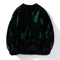 Cozy Winter Shield: Men’s Thick Fleece-Lined Sweater for Ultimate Warmth & Style