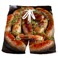 Men's Printed Beach Shorts – Straight-Fit Summer Swim Trunks
