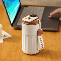 Premium 450ml Stainless Steel Smart Thermal Mug - Keeps Coffee Hot/Cold for Hours - Perfect for Travel, Work & Gifts